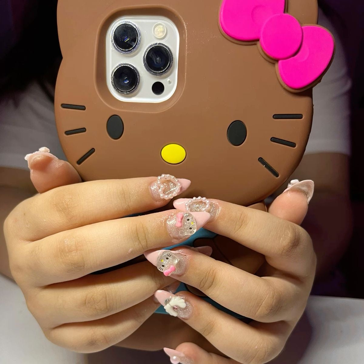 Kawaii Kitty Bow iPhone Case
