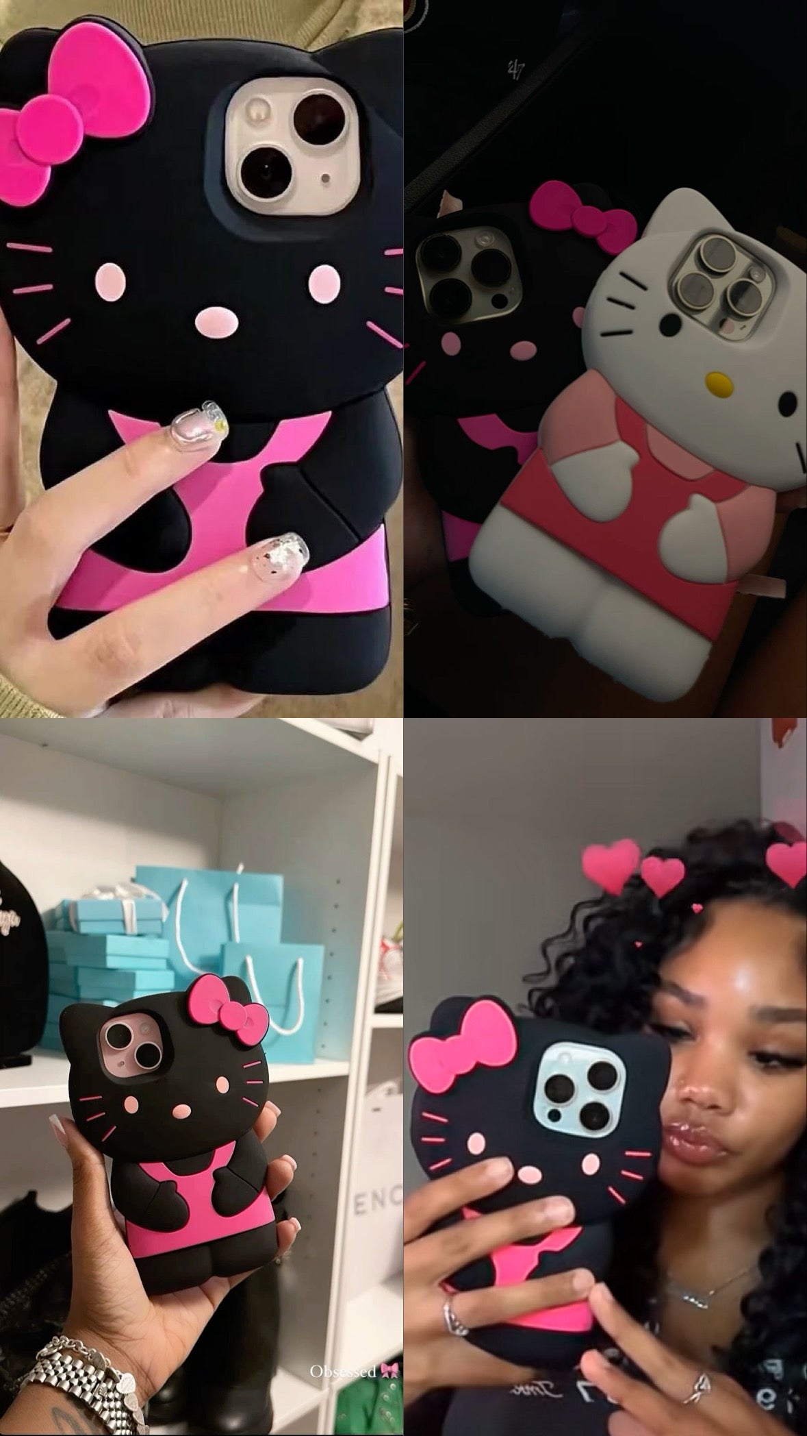 Kawaii Kitty Bow iPhone Case