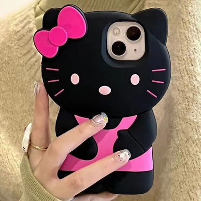 Kawaii Kitty Bow iPhone Case