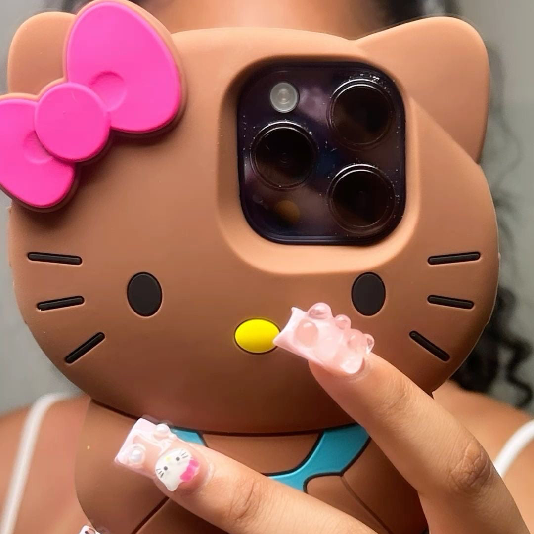 Kawaii Kitty Bow iPhone Case
